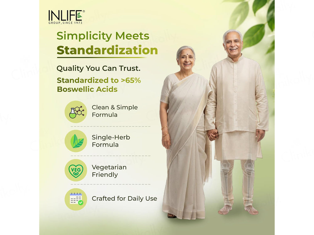 Inlife Boswellia Serrata Kunduru Ghan 400mg Vegetarian Capsule
