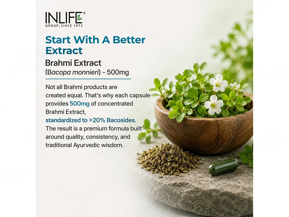 Inlife Brahmi 500mg Vegetarian Capsule