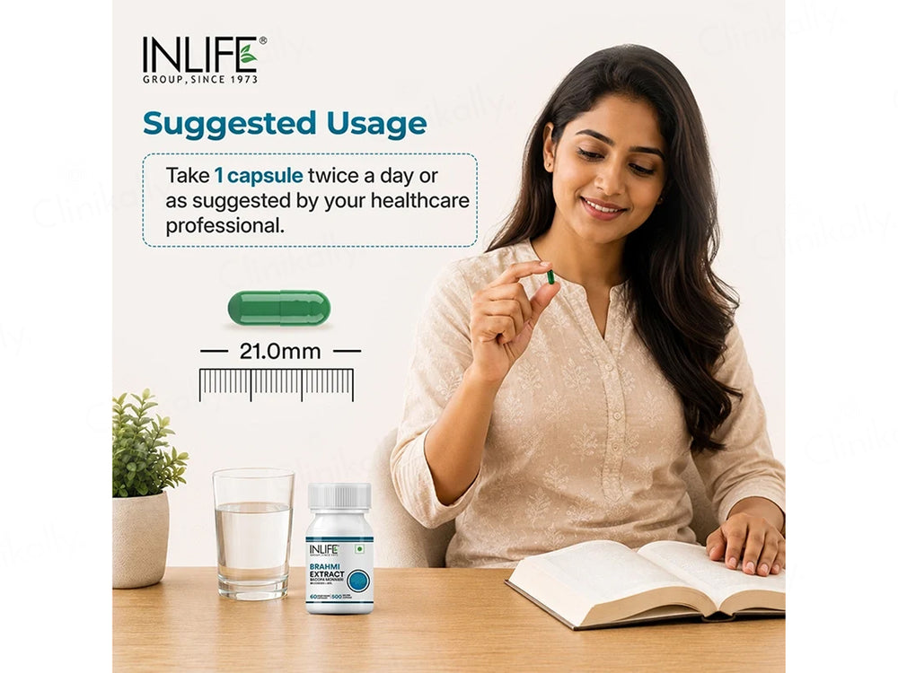 Inlife Brahmi 500mg Vegetarian Capsule