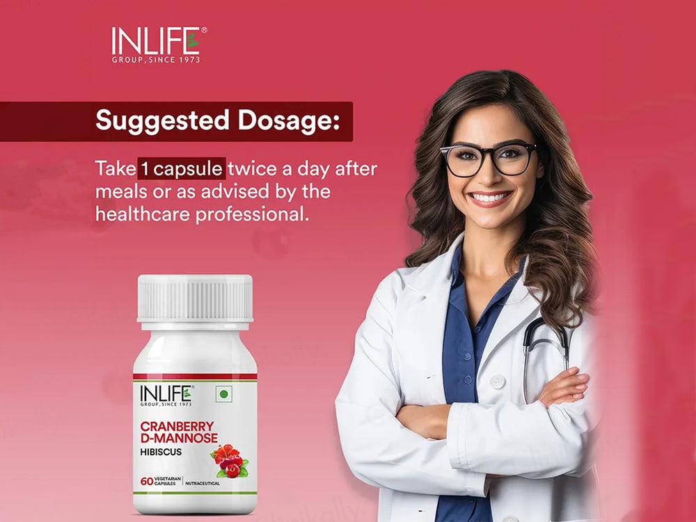 Inlife Cranberry & D-Mannose Hibiscus Vegetarian Capsule