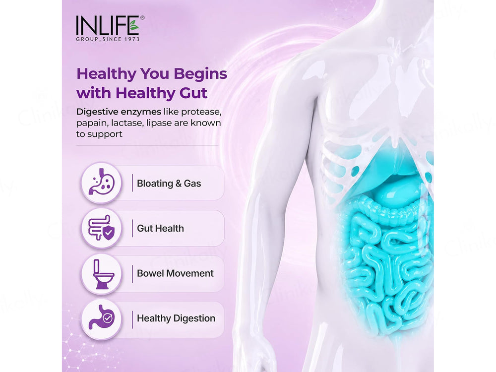 Inlife Digestive Enzymes Health Supplement Vegetarian Capsule