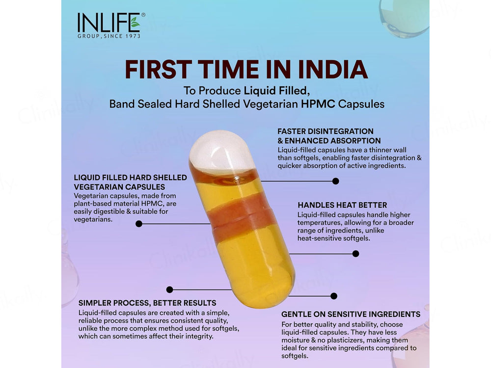 Inlife Extra Virgin Cold Pressed Black Seed + Oregano Oil Liquid Filled Veg Capsule