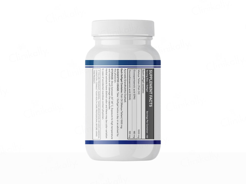 Inlife Fish Oil Matsyatailam Omega-3 1000mg Softgel