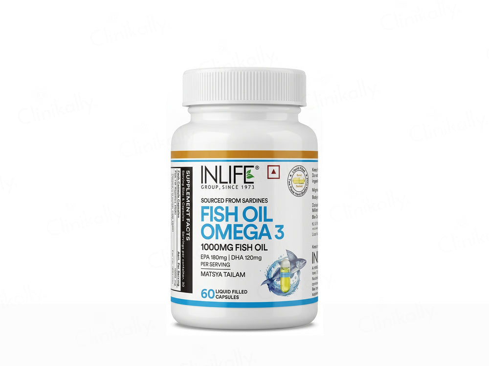 Inlife Fish Oil Matsyatailam Omega-3 1000mg Softgel