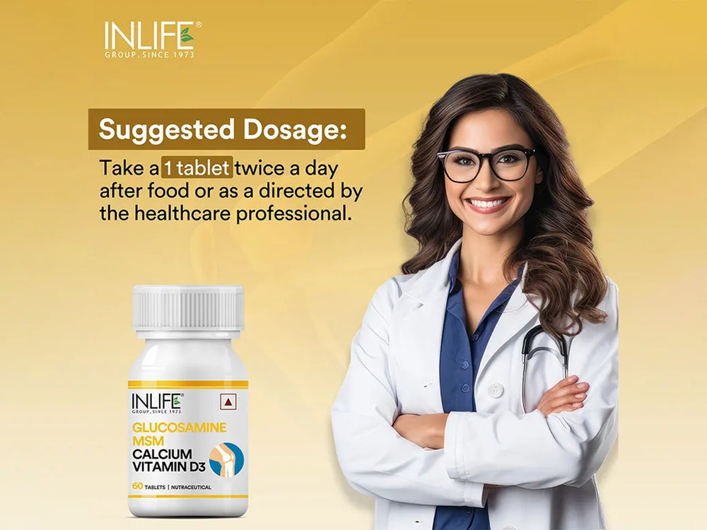 Inlife Glucosamine With MSM, Calcium & Vitamin D3 Nutraceutical Tablet