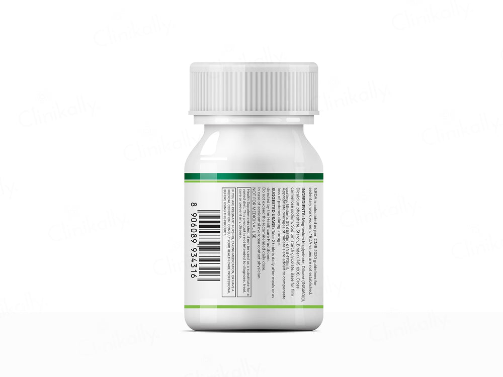 Inlife High Absorption Chelated Magnesium Glycinate 2000mg With Zinc Supplement Tablet