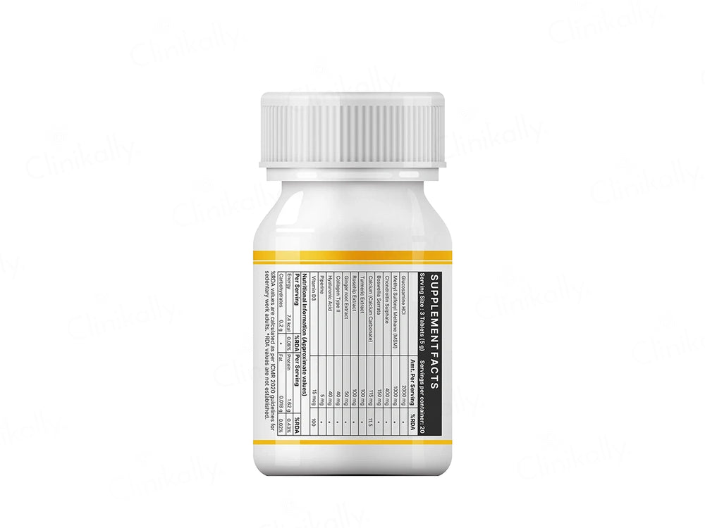 Inlife High Strength Glucosamine Chondroitin MSM 4000mg Nutraceutical Veg Tablet