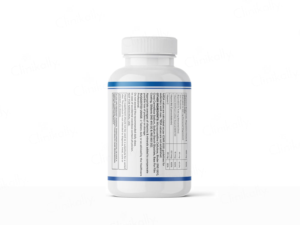 Inlife High Strength Magnesium Complex 5x 2000mg Health Supplement Veg Tablet