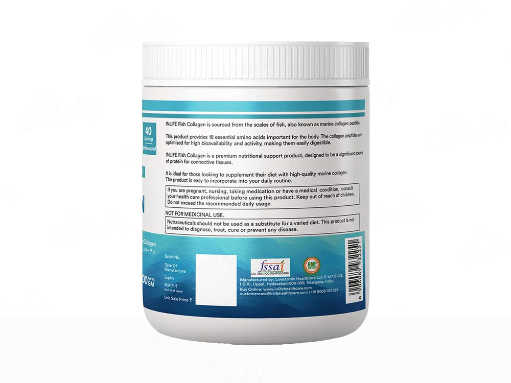 Inlife Japanese Hydrolyzed Fish Type 1 Collagen Peptides Nutraceutical Powder