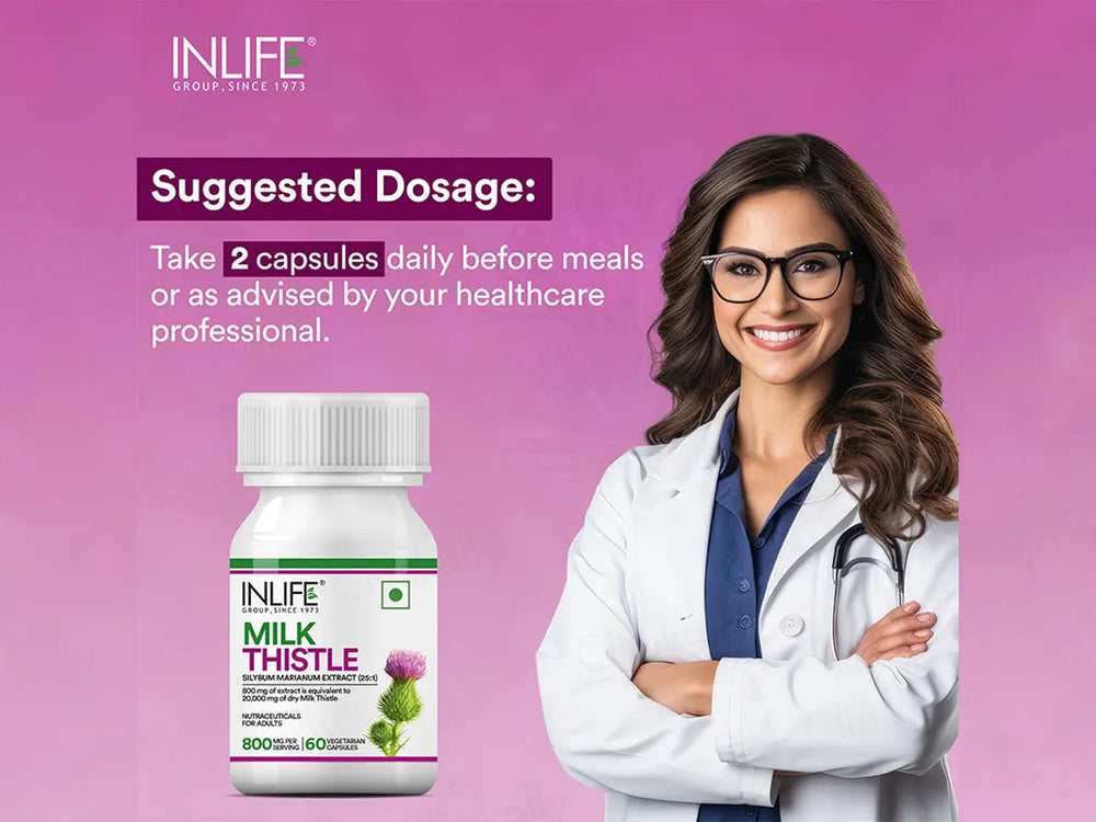 Inlife Milk Thistle 800mg Vegetarian Capsule