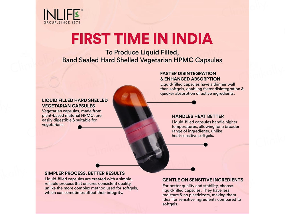 Inlife Naturally Sourced Astaxanthin 4mg With Vitamin A, D, E Liquid Filled Veg Capsule