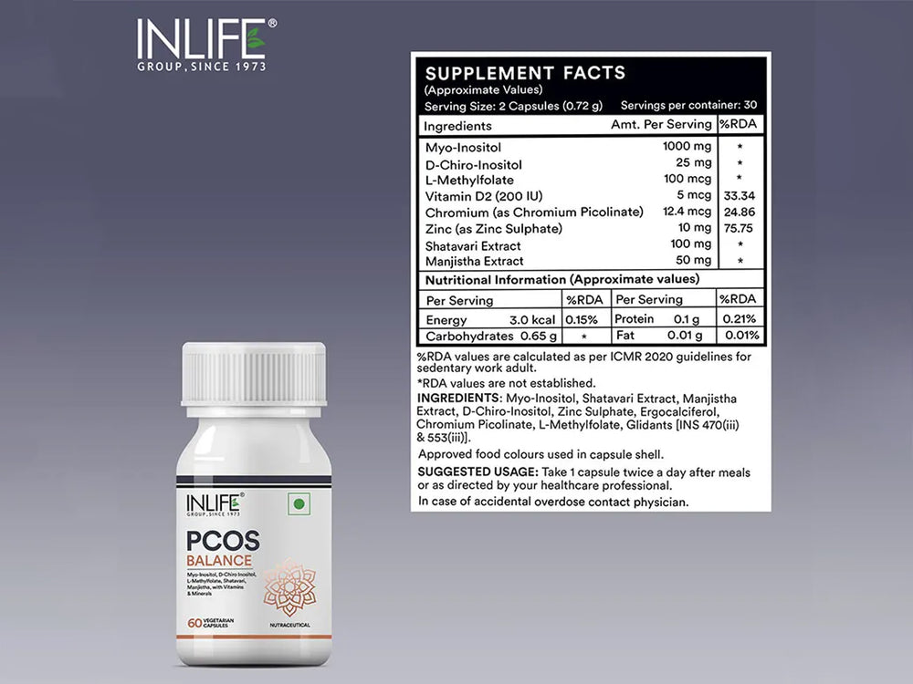 Inlife PCOS Balance Nutraceutical Vegetarian Capsule For Women