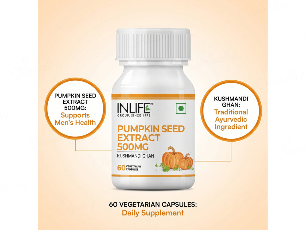 Inlife Pumpkin Seed Extract 500mg Vegetarian Capsule