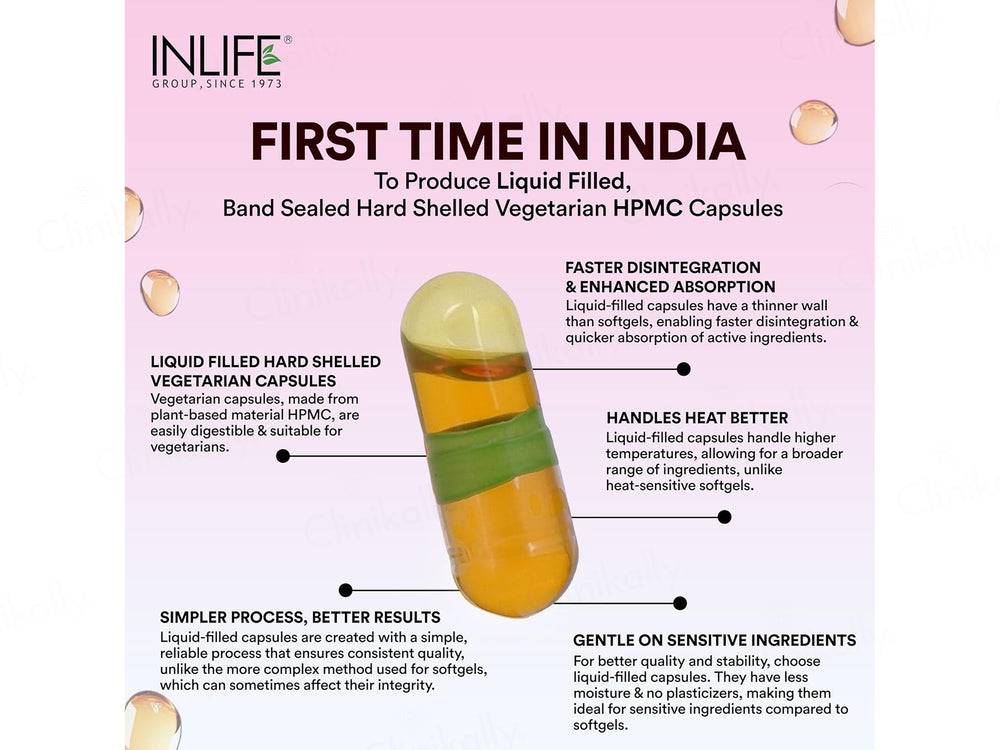 Inlife Silymarin + Turmeric + Piperine Oil Livostamin Liquid Filled Veg Capsule