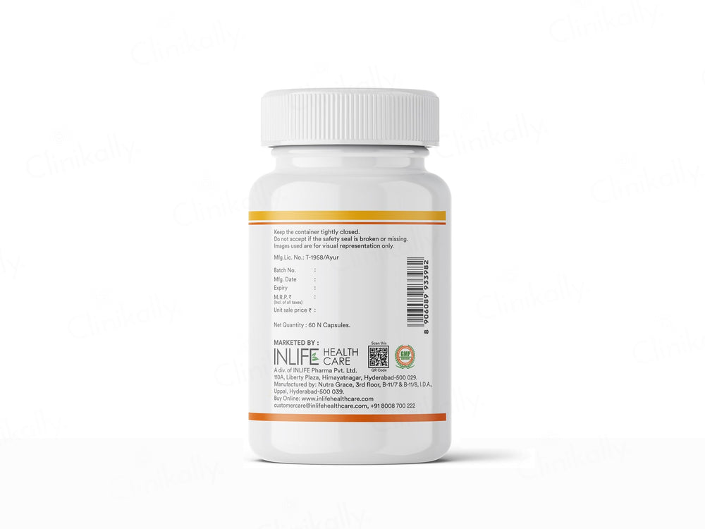 Inlife Turmeric Oil + Curcumin Liquid Filled Veg Capsule