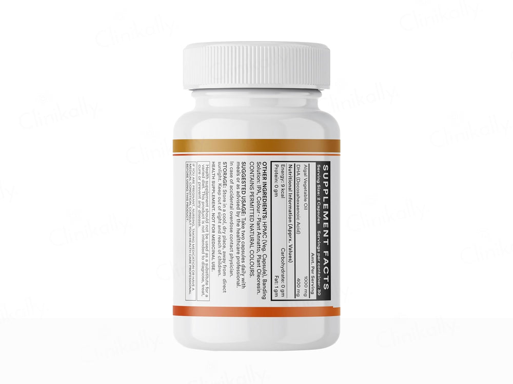 Inlife Vegetarian DHA Algal Oil Liquid FIlled Veg Capsule