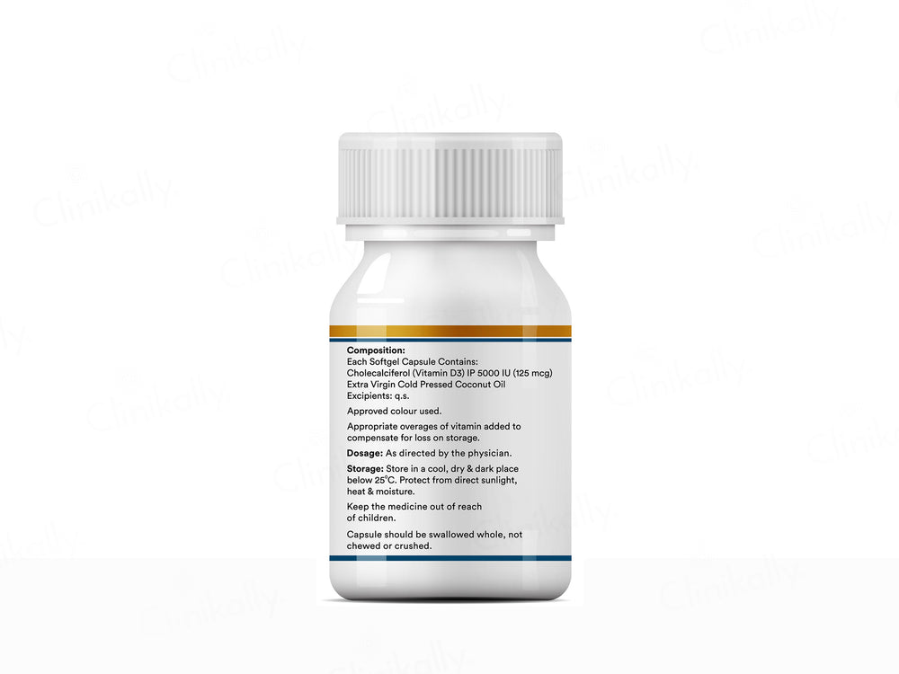 Inlife Vitamin D3 5000 I.U. Cholecalciferol Softgel Capsule