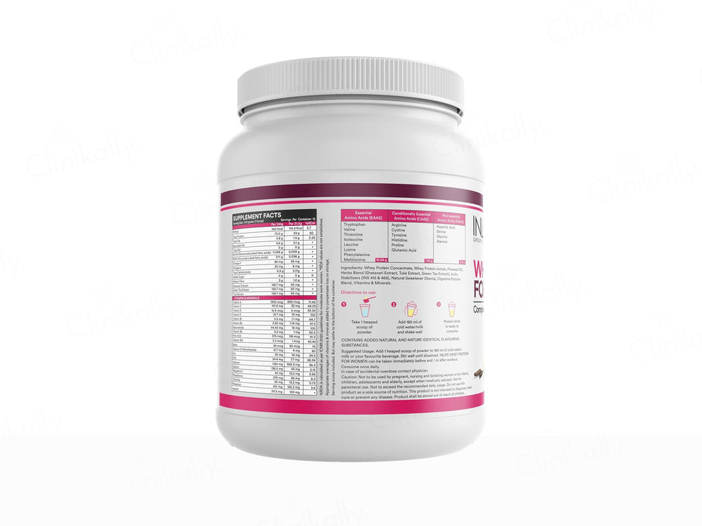 Inlife Whey Protein Nutraceutical Powder For Women - Vanilla Flavour