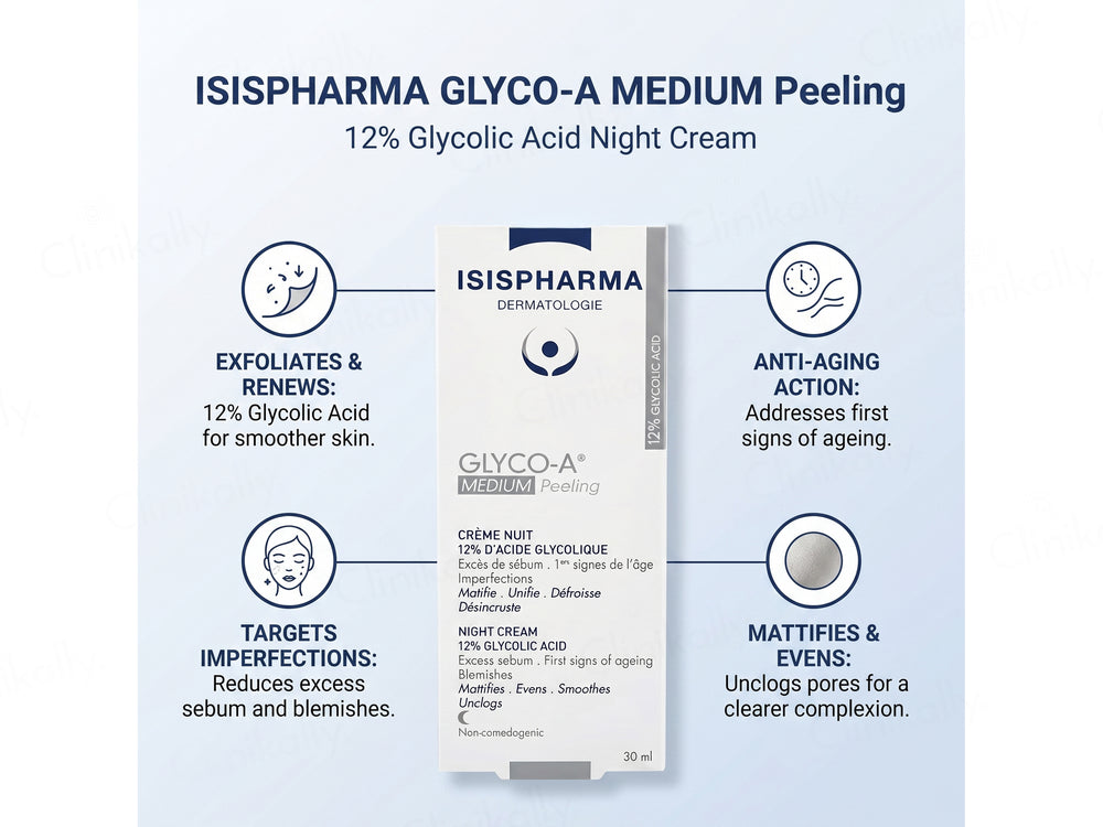 Isispharma Glyco-A 12% Glycolic Acid Medium Peeling Night Cream