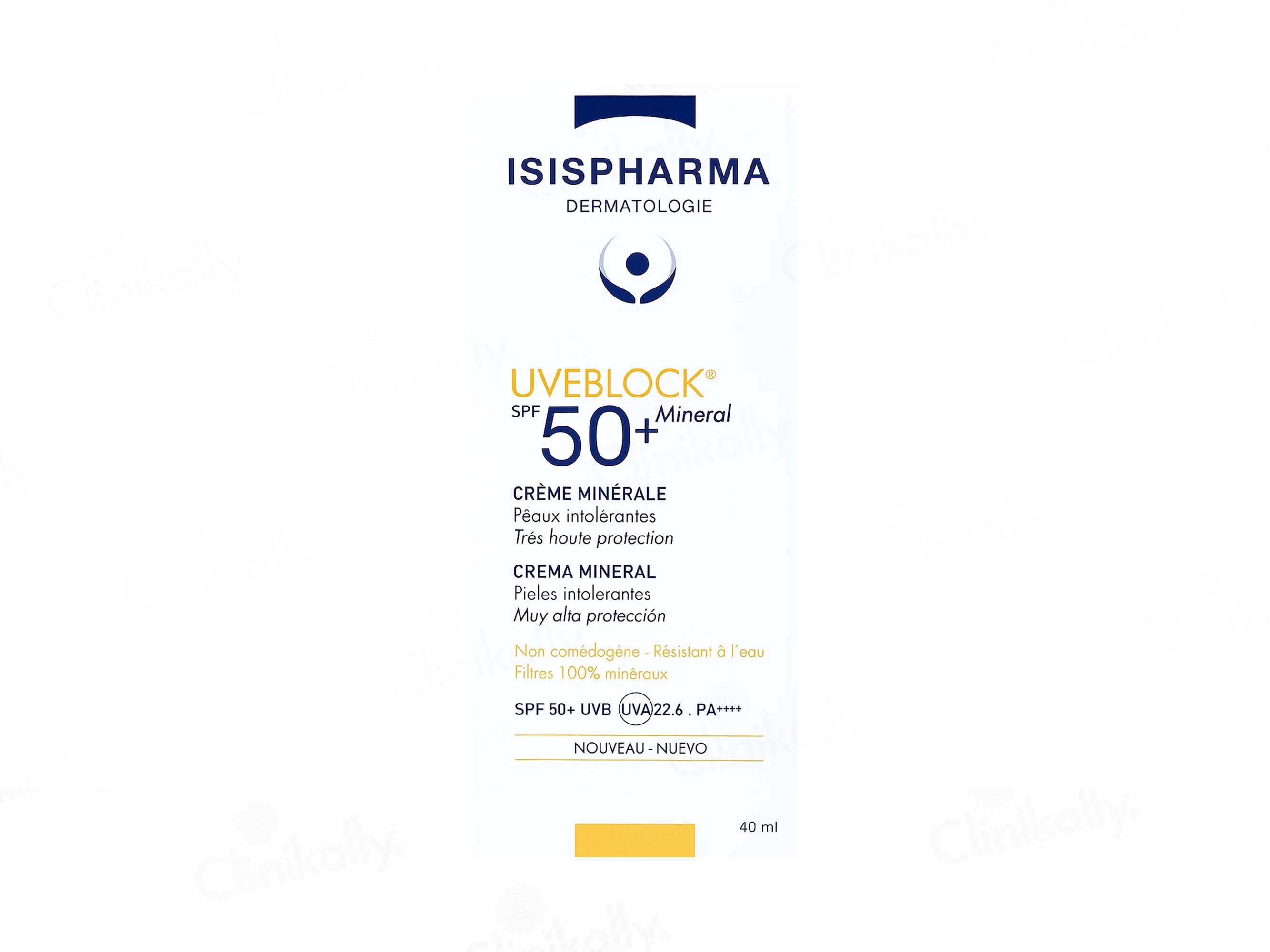 Isispharma UVE Block Mineral Cream Sunscreen SPF 50+ PA++++