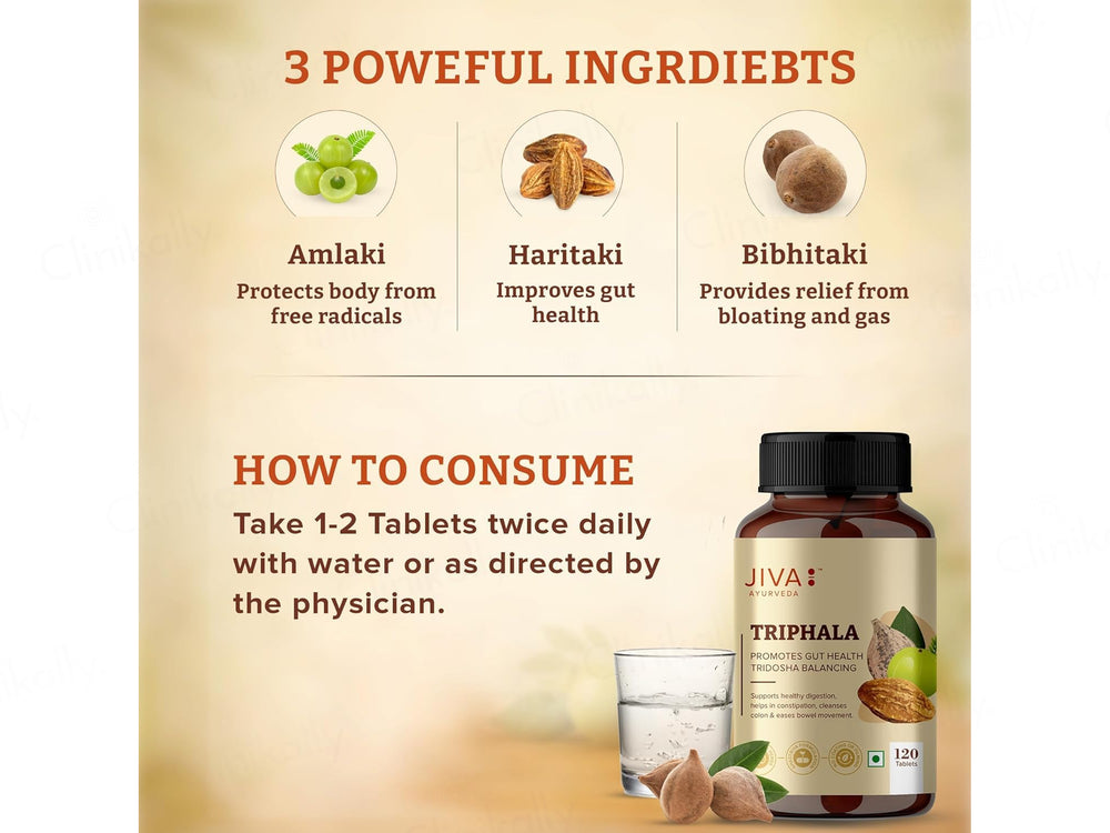 Jiva Ayurveda Triphala Tablet For Gut Health