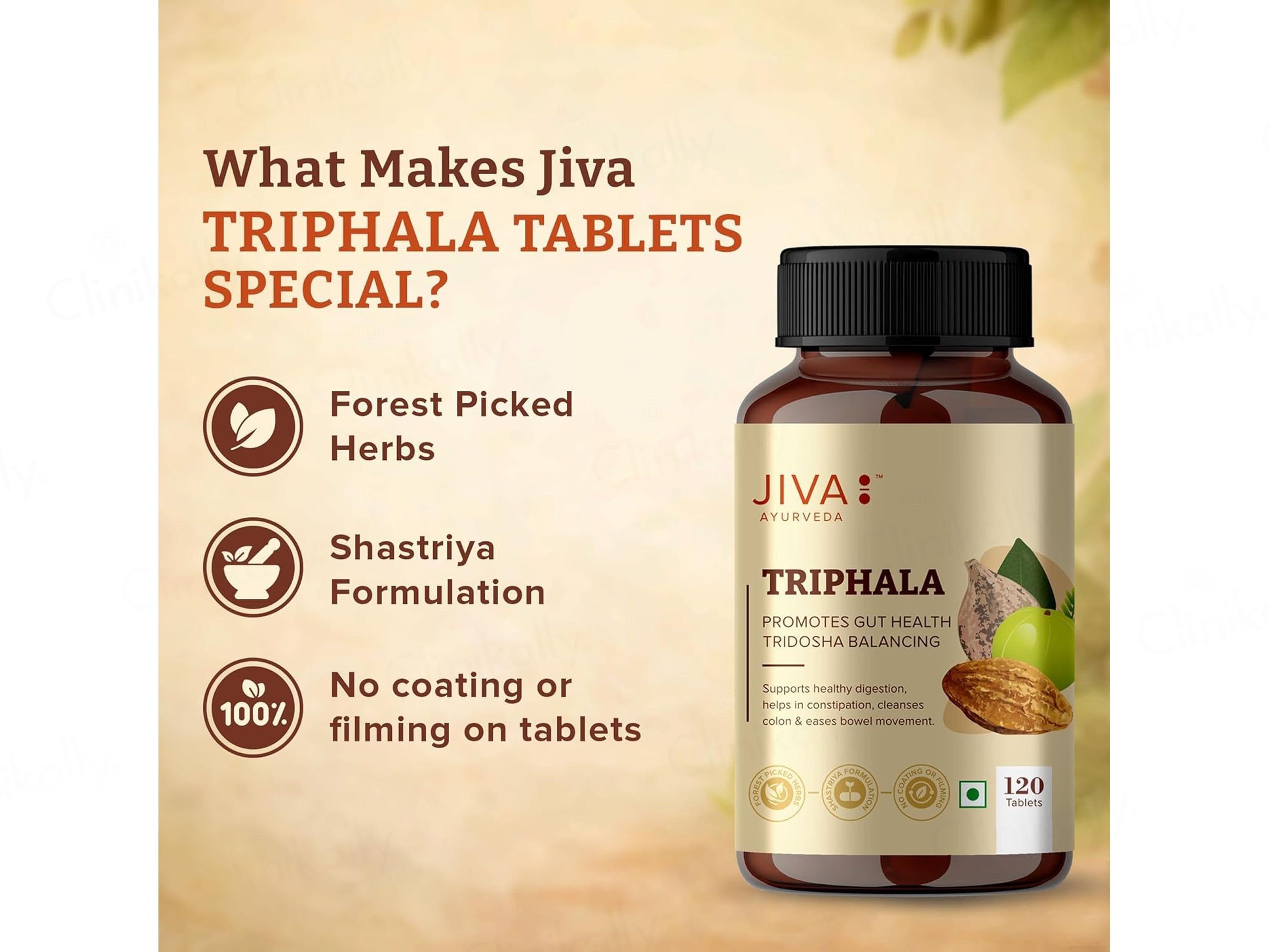 Jiva Ayurveda Triphala Tablet For Gut Health