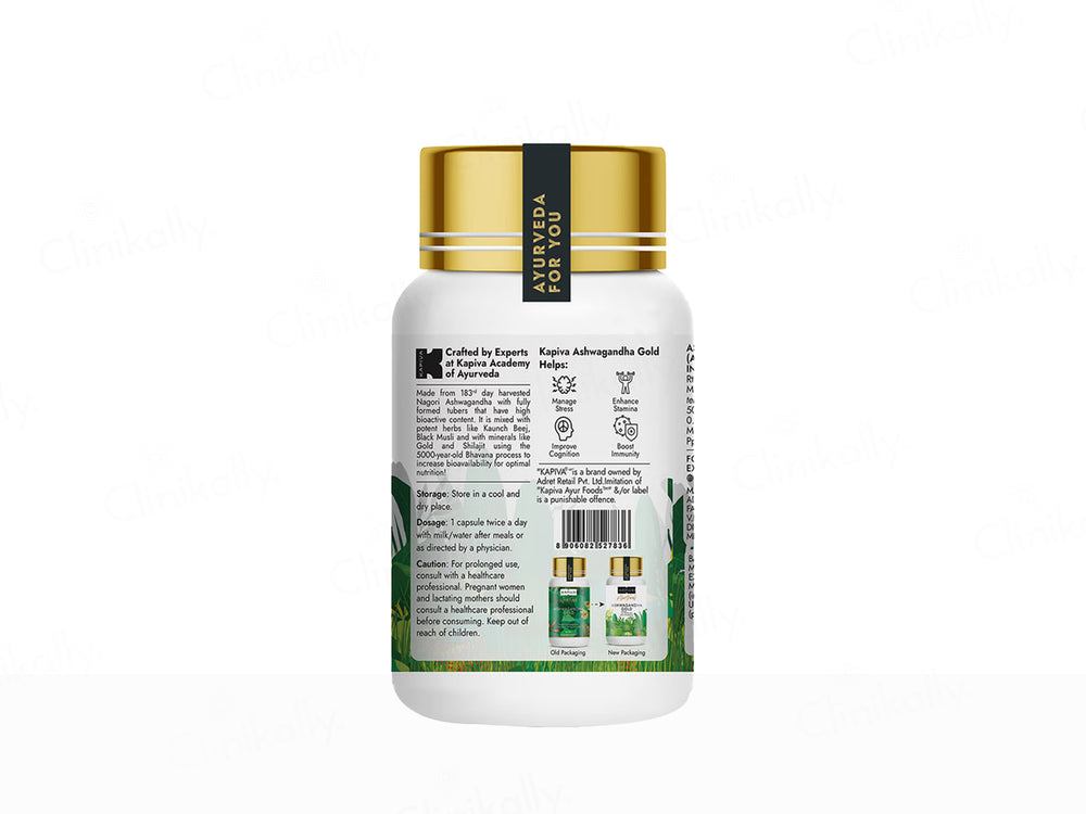 Kapiva Ashwagandha Gold Capsule For Stamina & Stress Management