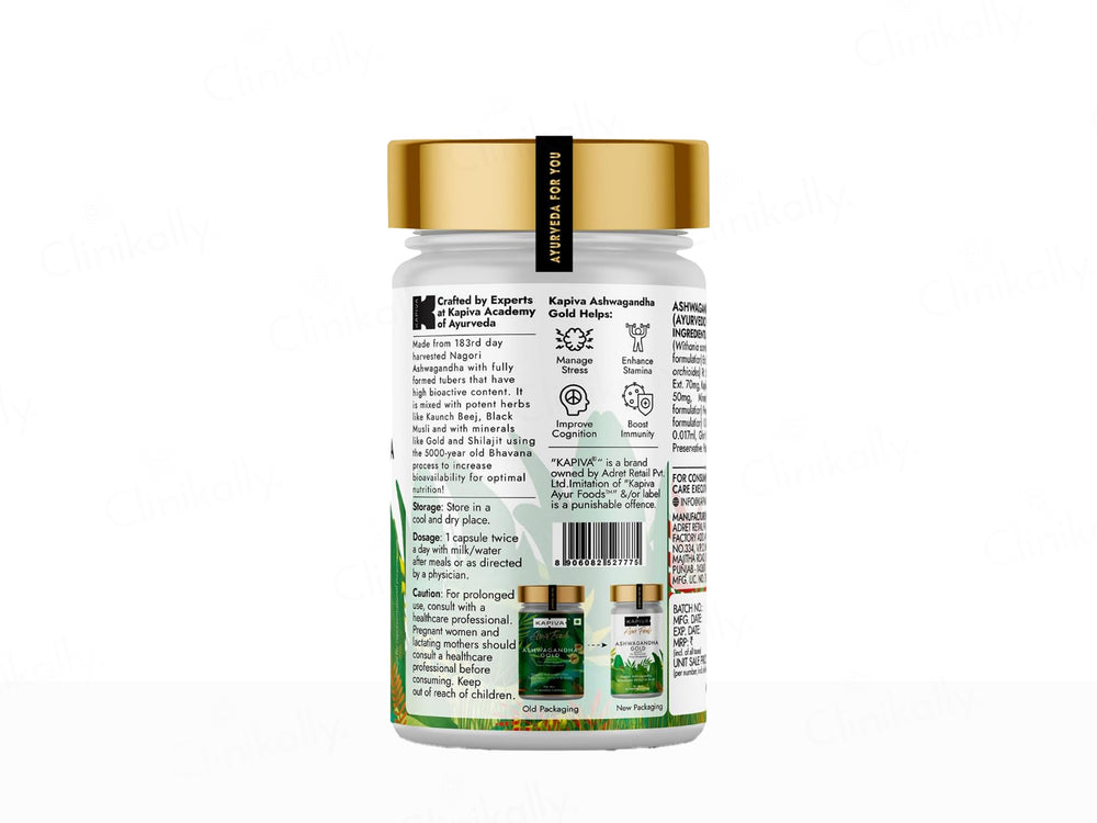Kapiva Ashwagandha Gold Capsule For Stamina & Stress Management