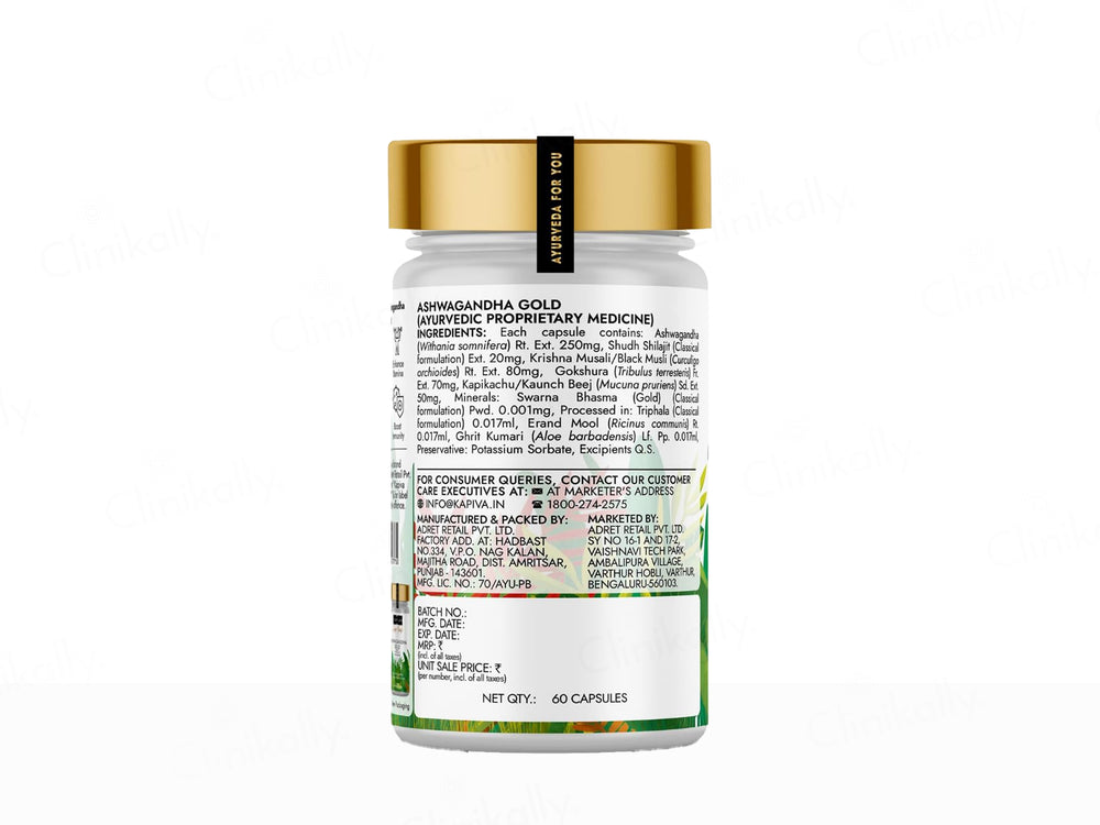 Kapiva Ashwagandha Gold Capsule For Stamina & Stress Management