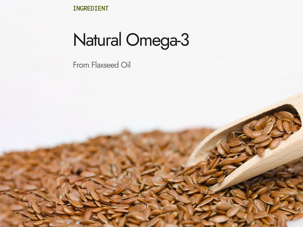 Kapiva Flaxseed Omega 3 Capsule For Heart & Memory Health