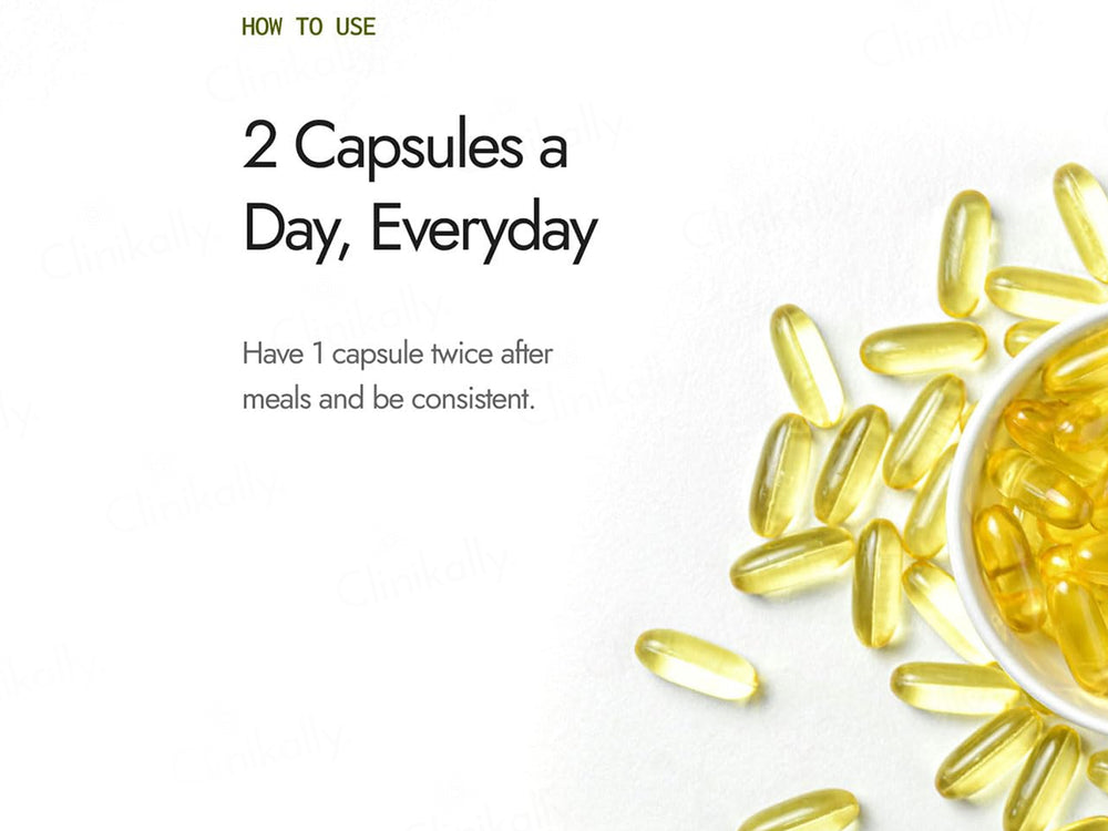 Kapiva Flaxseed Omega 3 Capsule For Heart & Memory Health