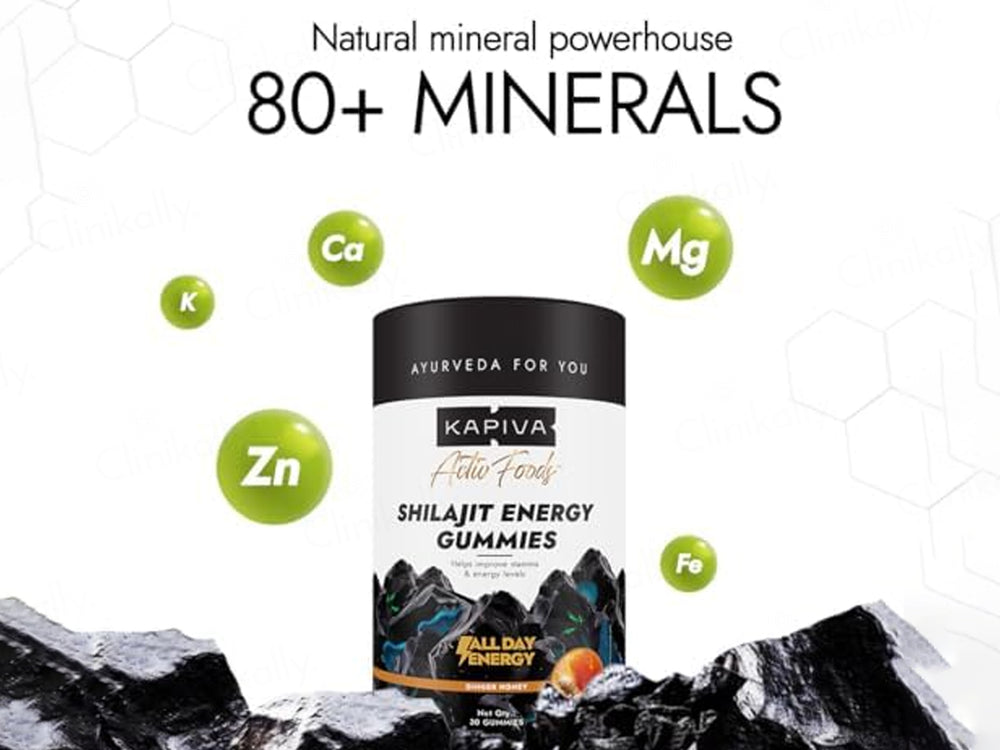 Kapiva Shilajit Energy Gummies - Ginger Honey