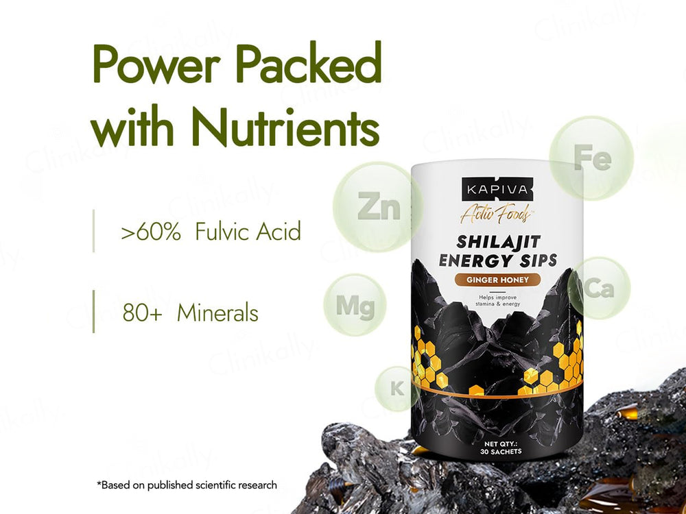 Kapiva Shilajit Energy Sips - Ginger Honey
