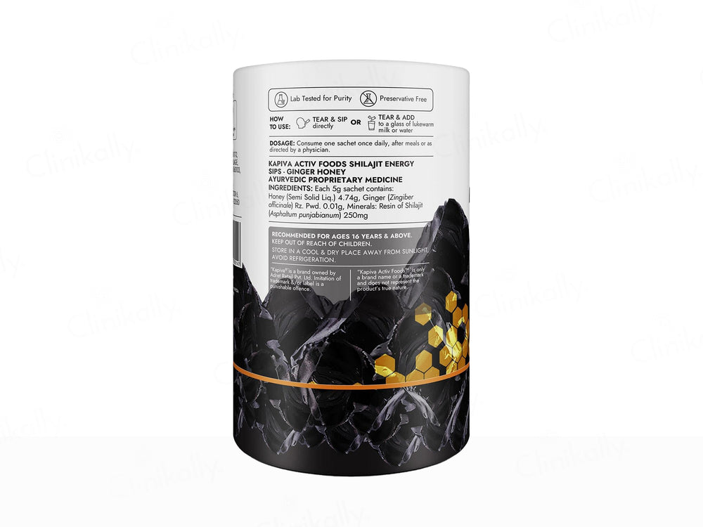 Kapiva Shilajit Energy Sips - Ginger Honey
