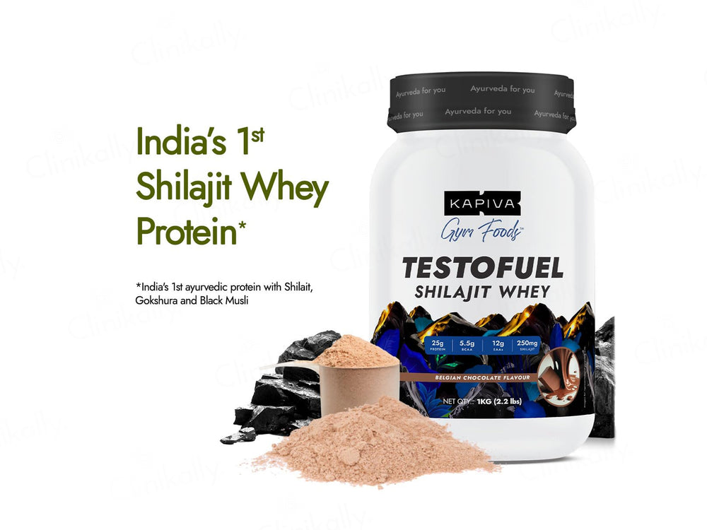 Kapiva Testofuel Shilajit Whey Protein Powder