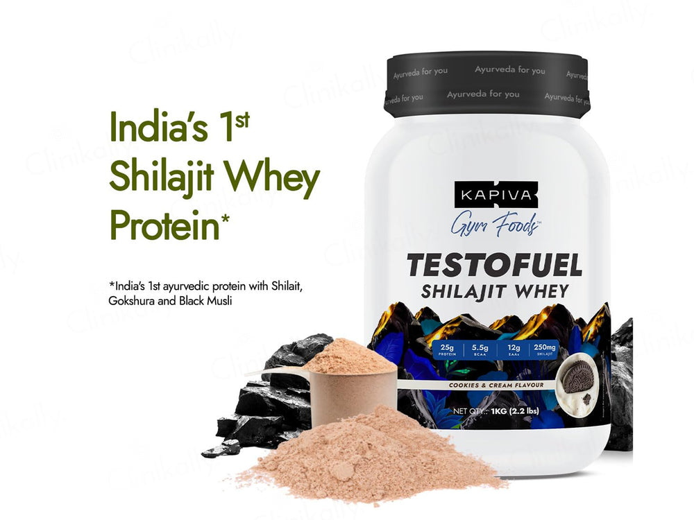Kapiva Testofuel Shilajit Whey Protein Powder