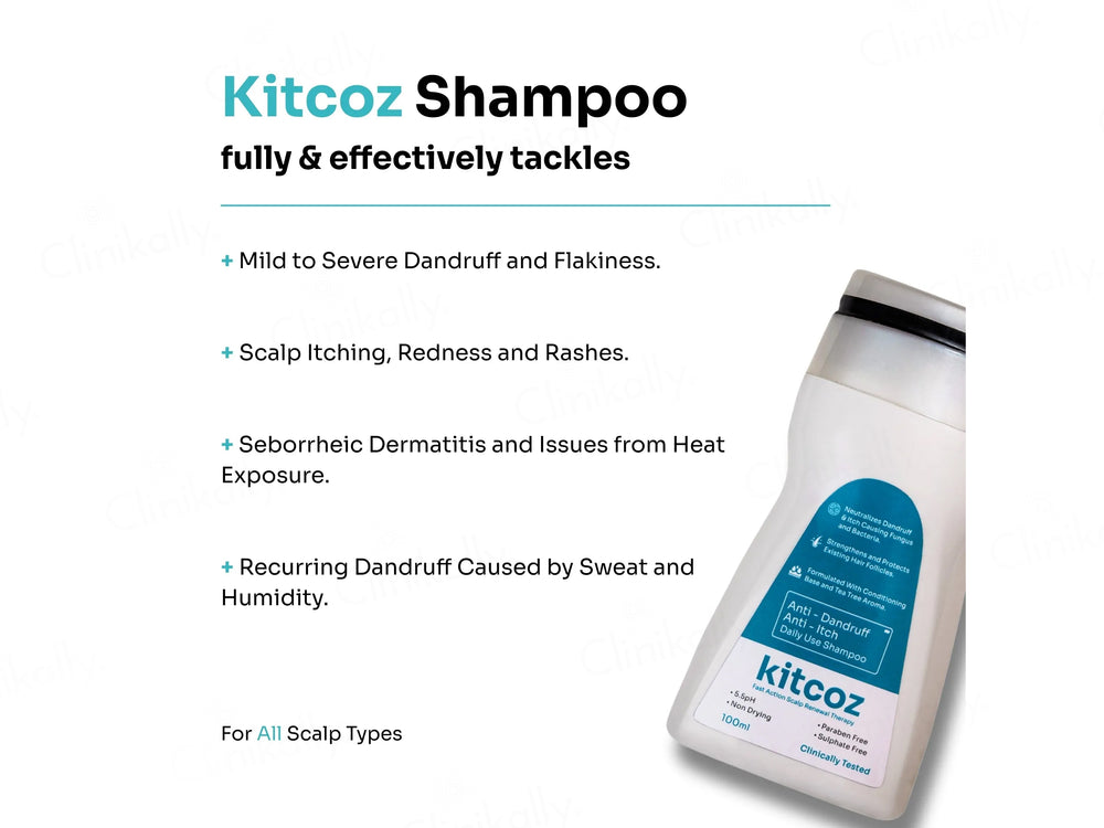 Kitcoz Anti-Dandruff & Anti-Itch Daily Use Shampoo