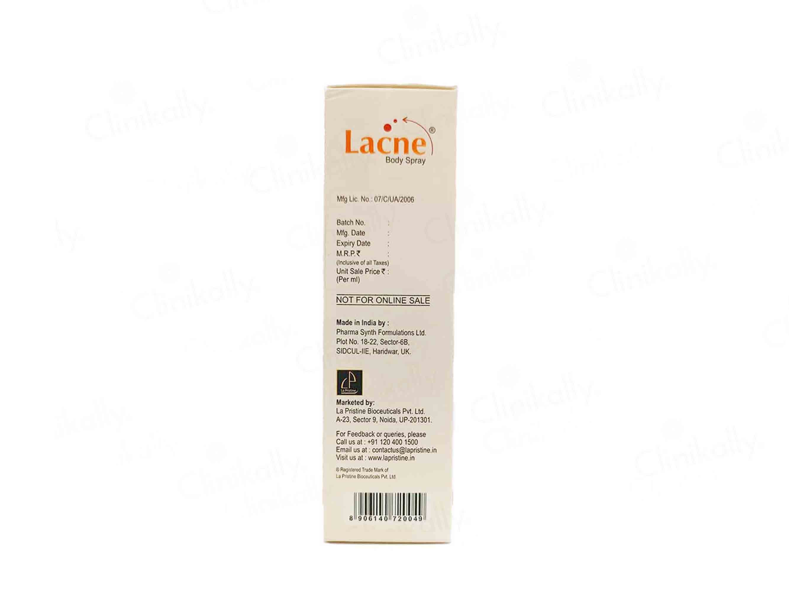Buy Lacne 360 Acne Treatment Body Spray Online Clinikally