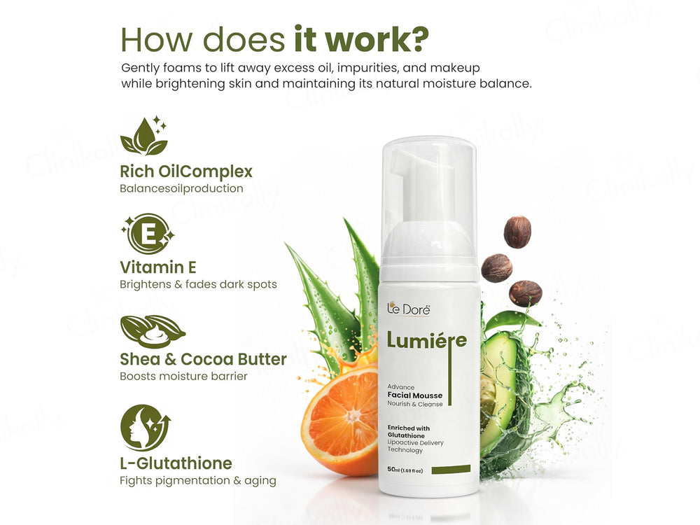 Le Dore Lumiere Advanced Nourishing Facial Mousse Face Wash