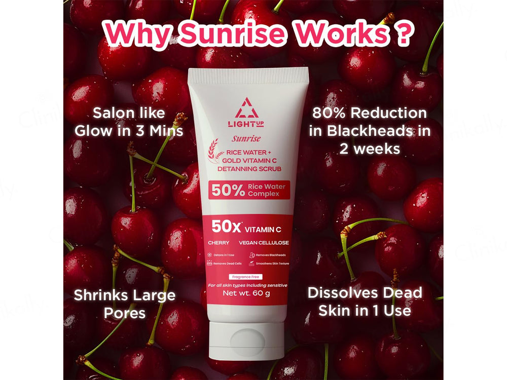 Light Up Sunrise 50% Rice Water Complex + Gold Vitamin C De-Tanning Face Scrub