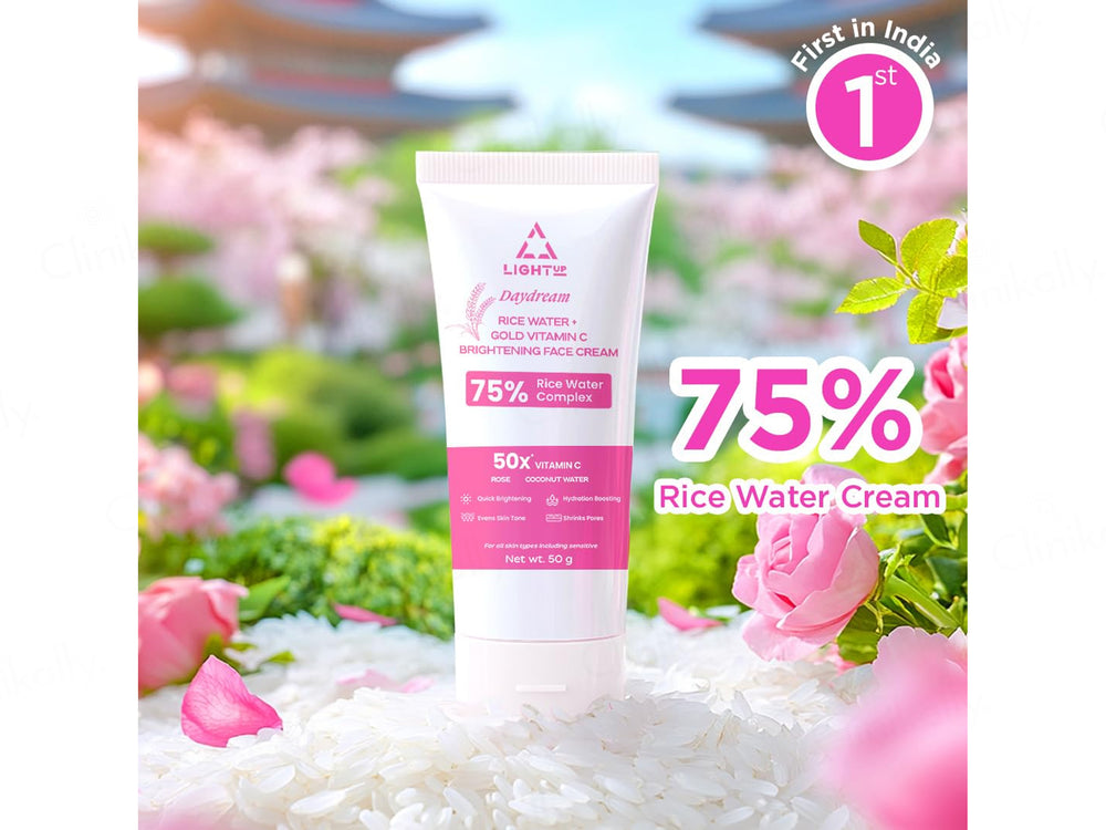 Light Up Daydream 75% Rice Water Complex + Gold Vitamin C Brightening Face Cream