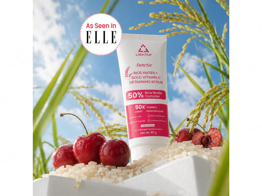 Light Up Sunrise 50% Rice Water Complex + Gold Vitamin C De-Tanning Face Scrub