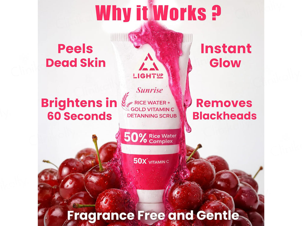 Light Up Sunrise 50% Rice Water Complex + Gold Vitamin C De-Tanning Face Scrub