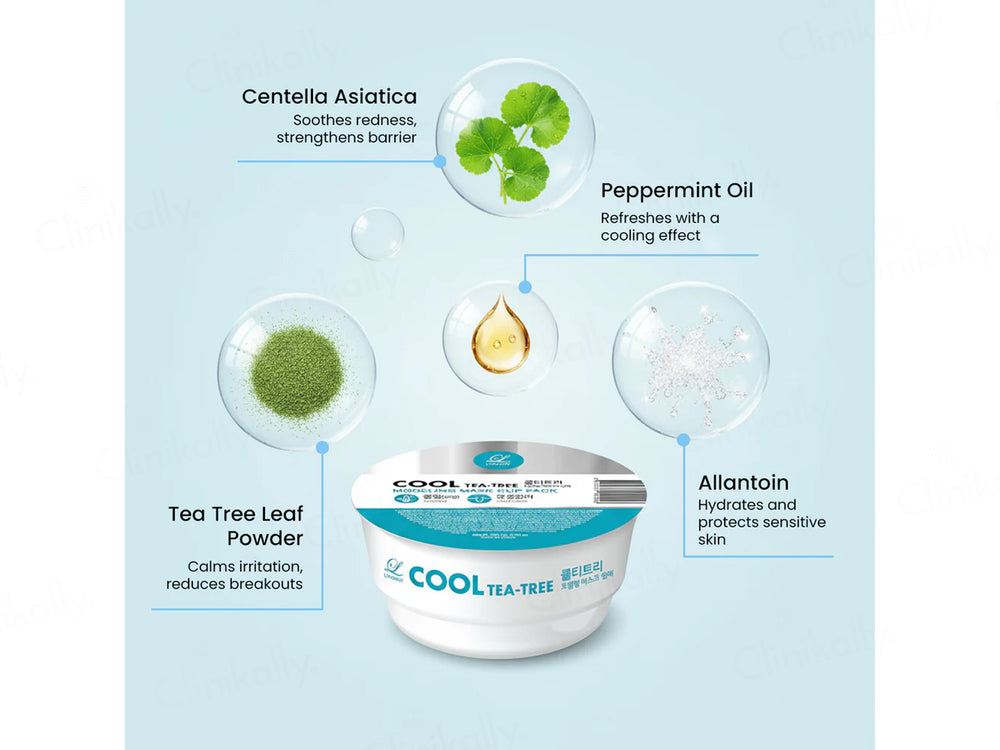 Lindsay Cool Tea-Tree Modeling Mask Cup Pack