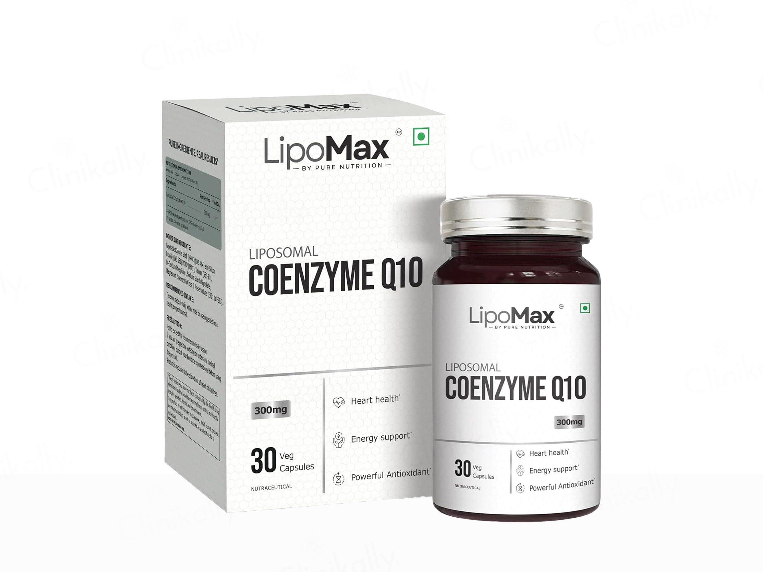 Lipomax Liposomal Coenzyme Q10 300mg Nutraceutical Veg Capsule