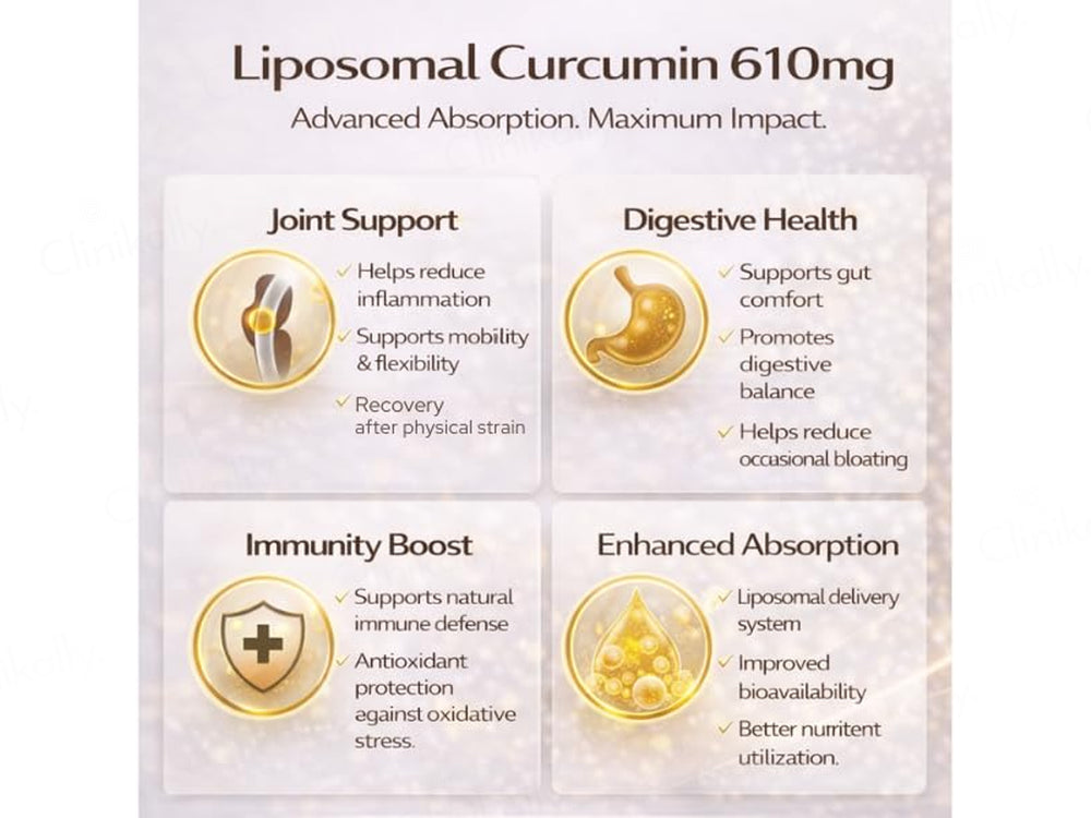 Lipomax Liposomal Curcumin 610mg Nutraceutical Veg Capsule