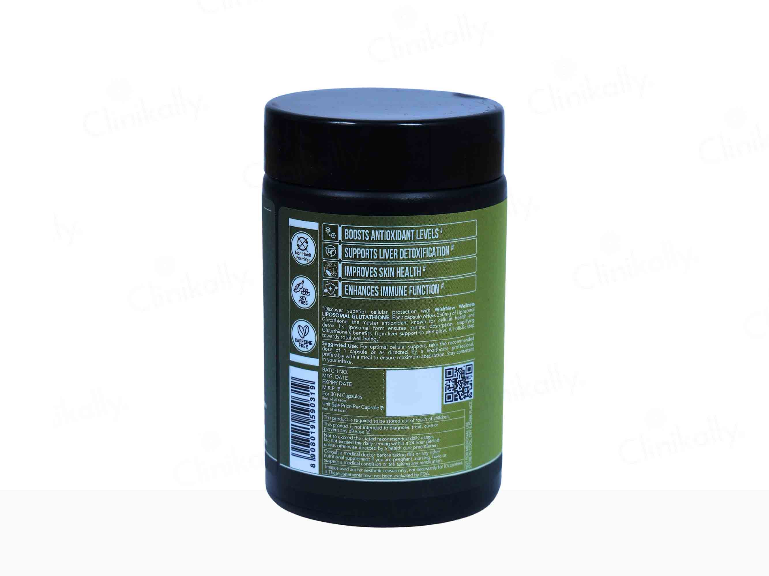 Buy WishNew Wellness Liposomal Glutathione Capsule Online at Best Price | Clinikally Buy WishNew Wellness Liposomal Glutathione Capsule Online at Best Price | Clinikally