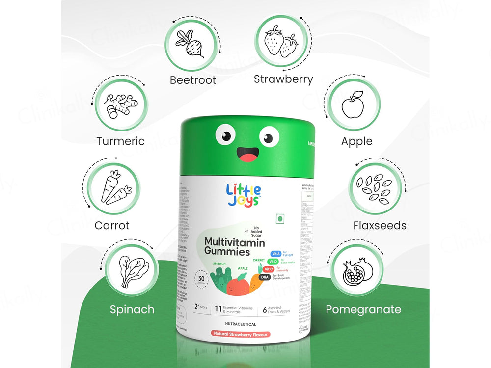 Little Joys Multivitamin Gummies - Natural Strawberry Flavour (2+ Years)