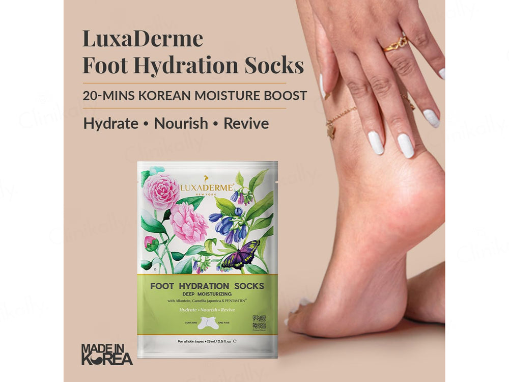 LuxaDerme Foot Hydration Deep Moisturizing Socks