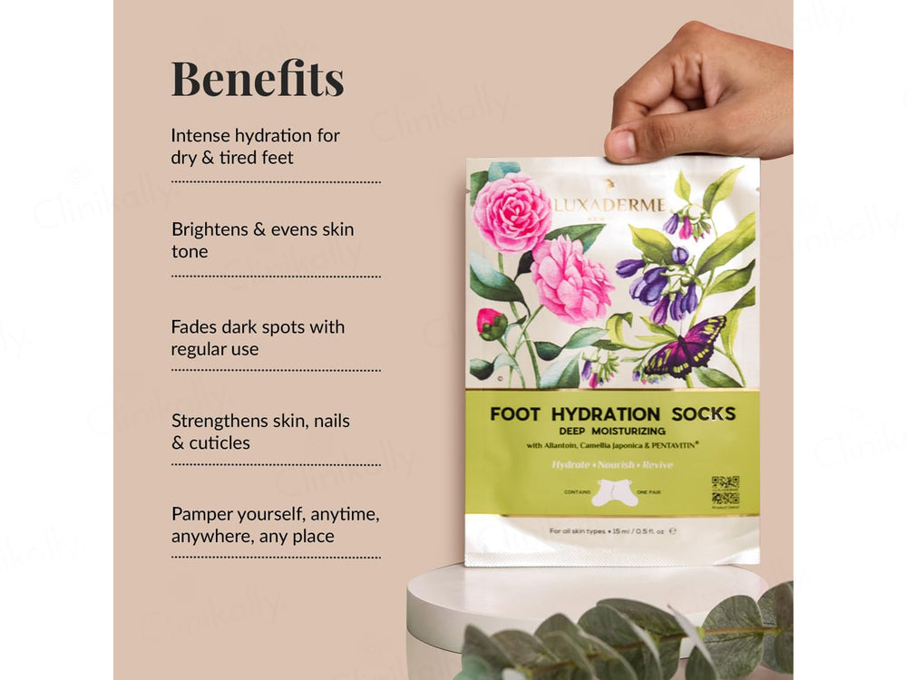 LuxaDerme Foot Hydration Deep Moisturizing Socks